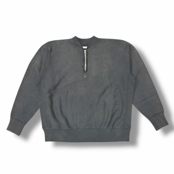 参考上代47300円 未使用 A.PRESSE 25AW Vintage Half Zip Sweatshirt