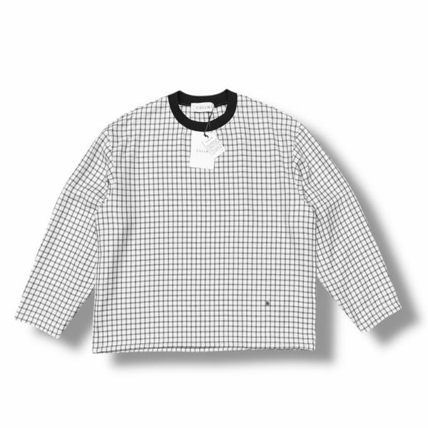 美品！CULLNI ロゴ刺繍 ロングスリーブカットソー 24SSブラック 1 美品