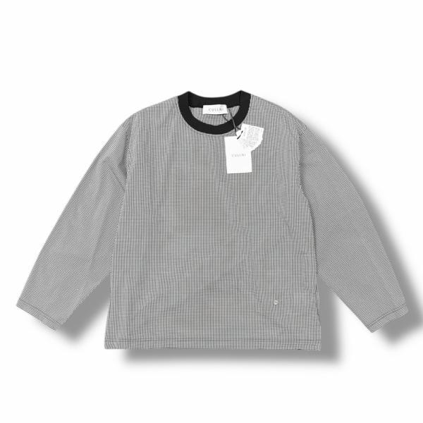 参考上代26400円 未使用 CULLNI 25SS Check Drawstring Long Sleeve