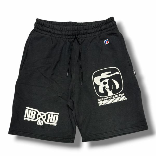 BOUNTY HUNTERオーバーオールハーフパンツブラックXL NEIGHBORHOOD（ネイバーフッド） × BOUNTY HUNTER バウンティー