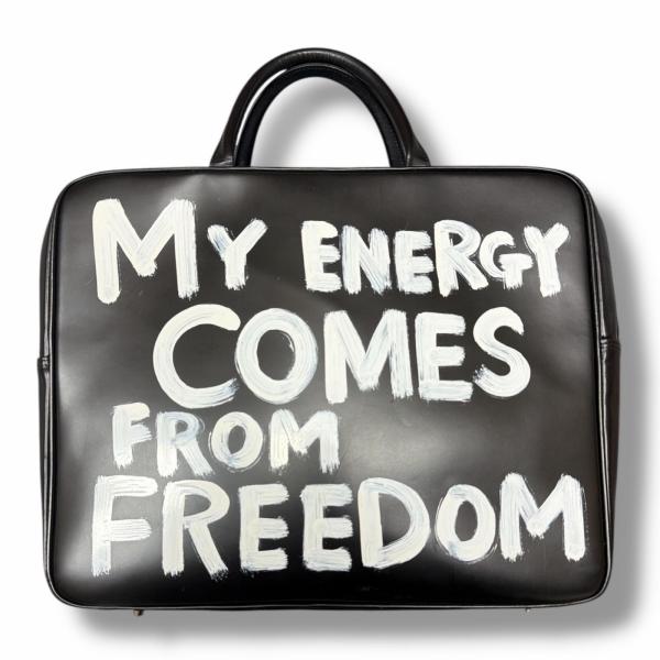 COMME des GARCONS Square Painted Leather Bag 青山限定ペイント