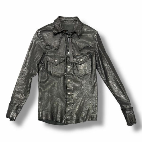 ISAMU KATAYAMA BACKLASH レザーシャツ S 参考上代297000円 未使用 ISAMUKATAYAMA BACKLASH DEERSKIN GARMENT