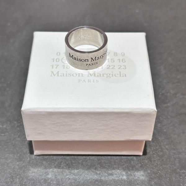 参考上代53900円 Maison Margiela ワイドバンドシルバーリング 指輪