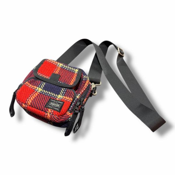 JUNYA WATANABE × PORTER 02AW Tartan check wool shoulder pouch