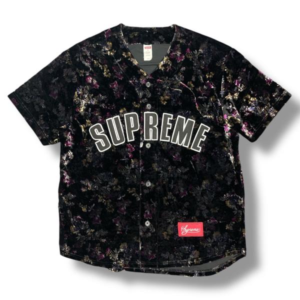 Supreme（シュプリーム） 19AW Floral Velour Baseball Jersey