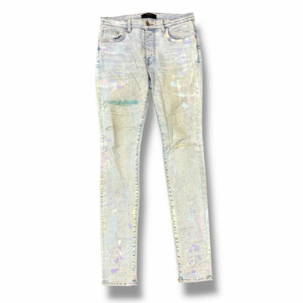 アミリ　ダメージデニム　極美品 AMIRI アミリ Painted Distressed Denim Jeans ペイントダメージデニム