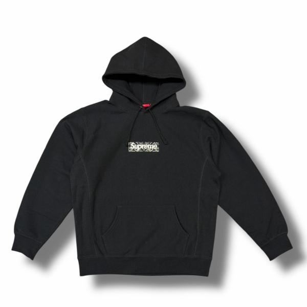 Supreme ロゴライン パーカー フーディー S〜M相当 黒 シュプリーム Supreme（シュプリーム） 国内正規 Supreme 19AW Bandana Box Logo