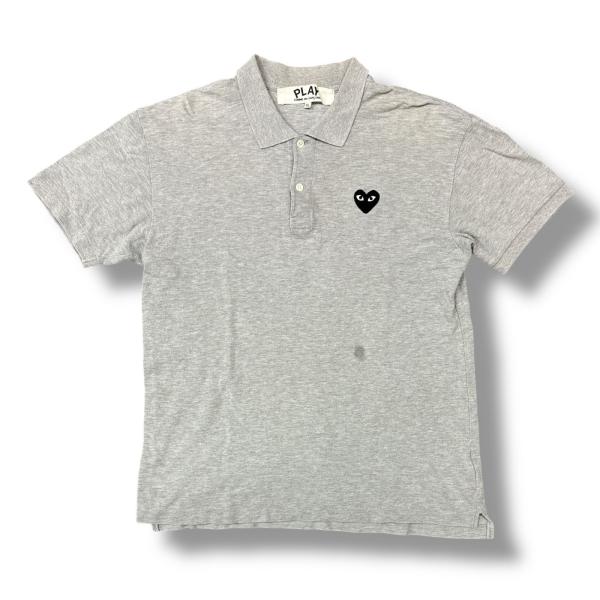 プレイコムデギャルソン　ポロシャツ　ハート　Lサイズ PLAY COMME des GARCONS プレイコムデギャルソン ハートワッペン
