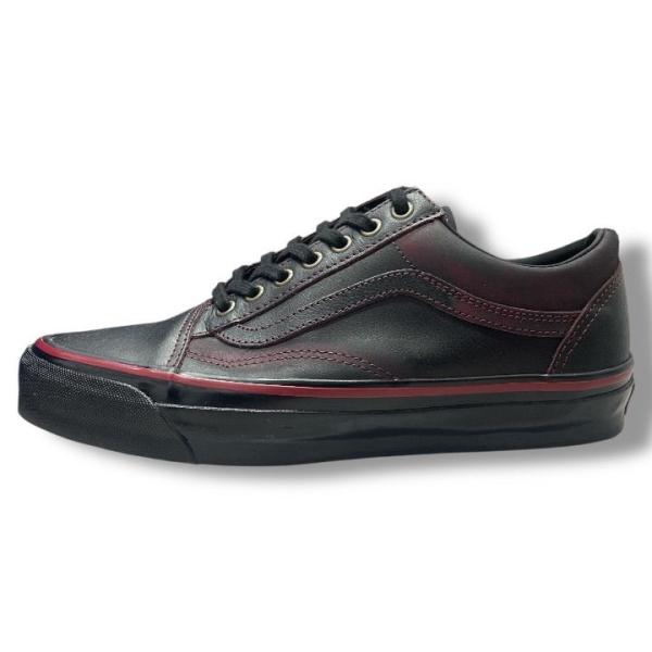 VANS バンズ LX Old Skool Leather DARK RED レザー オールドスクール VN000EDAKRK ブラック 99698A