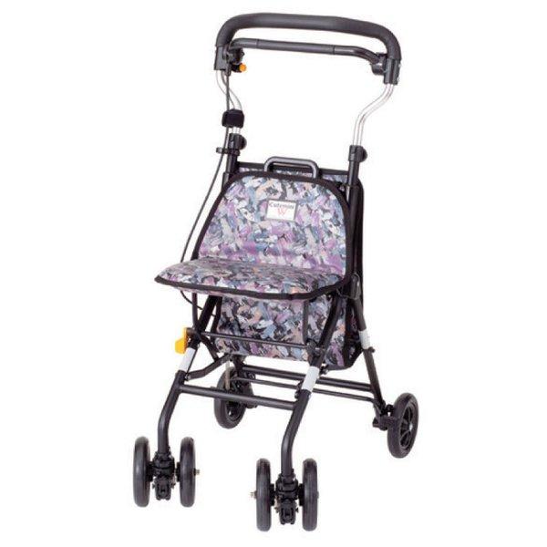 未使用品　ウィズワン　シルバーカー キュートミニW　ペイント柄 キュートミニW ペイント柄 ウィズワン コンパクトタイプ シルバーカー