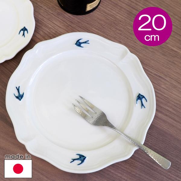 スタジオエム 陶器のラウンドプレートL アーリーバード（20cm皿