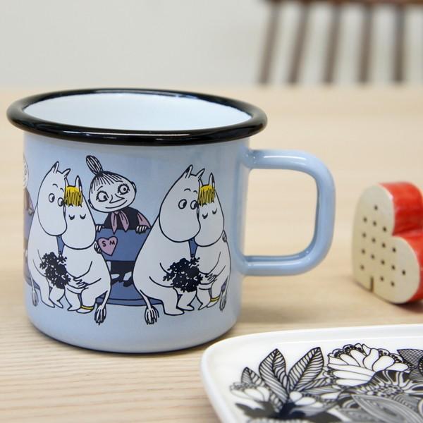 MOOMIN ムーミン×ムールラ ホーロー マグカップ370ml フレンズ MOOMIN ムーミン×ムールラ ホーロー マグカップ370ml フレンズ