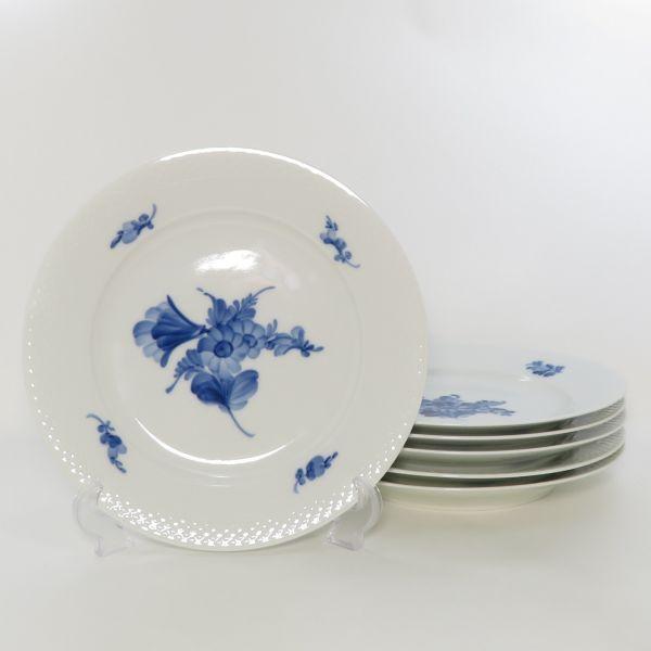 ロイヤルコペンハーゲン プレート■ブルーフラワー プレイン ディナープレート 25.5cm 洋食器 大皿 6枚セット Royal Copenhagen 1級品