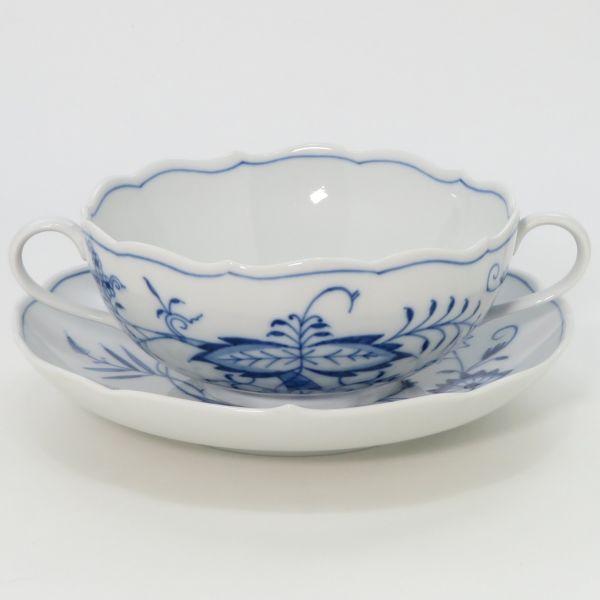 マイセン カップ＆ソーサー■ブルーオニオン スープC&S 洋食器 1客 Meissen 1級品 4