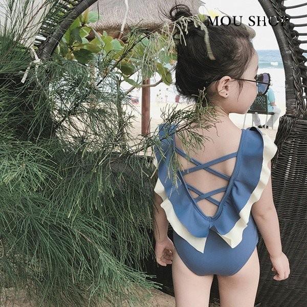 スクール水着 ベビー 水着 女の子 キッズ 水着 ワンピース 子供用 こども 女児 女子 みずぎ かわいい スイミング 90 100 110 120 130cm 海水浴 旅行 :LL216728030200:Moulin直販 ヤフーショップ 通販 120サイズ女児ワンピース水着