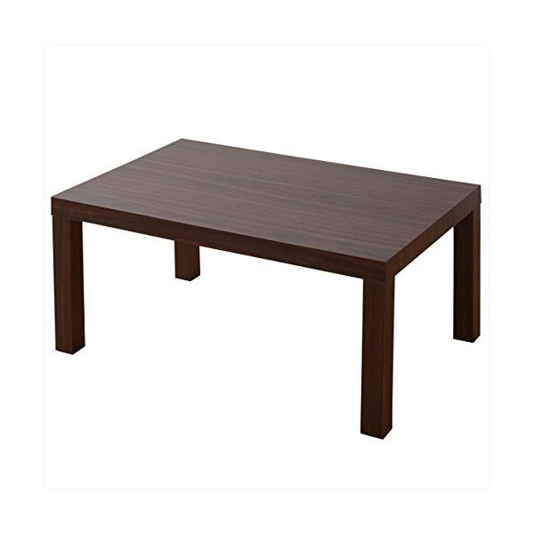 ローテーブル 長方形 105×75cm <br>ET-10575(WBR) ウォルナット <br>座卓 キュービックテーブル 机 センターテーブル テーブル <br><br>山善 YAMAZEN <br> 通販 山善 ローテーブル 頑丈だけど軽量 幅45×奥行45×高さ37cm センターテーブル コーヒーテーブル 組立品 ダークブラウン ET-454