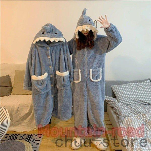 着ぐるみパジャマ レディース ルームウェア もこもこ 秋冬 寝巻き サメ コスプレ 動物 帽子付き パジャマ 女性用 ふわふわ かわいい Mor Mountain Road 通販 Yahoo ショッピング