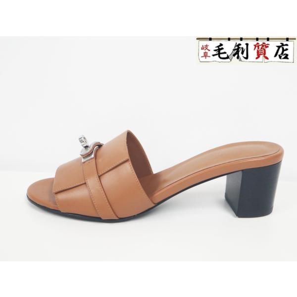 HERMES（エルメス） ジジ サンダル ケリーバックル 未使用品 ブラウン