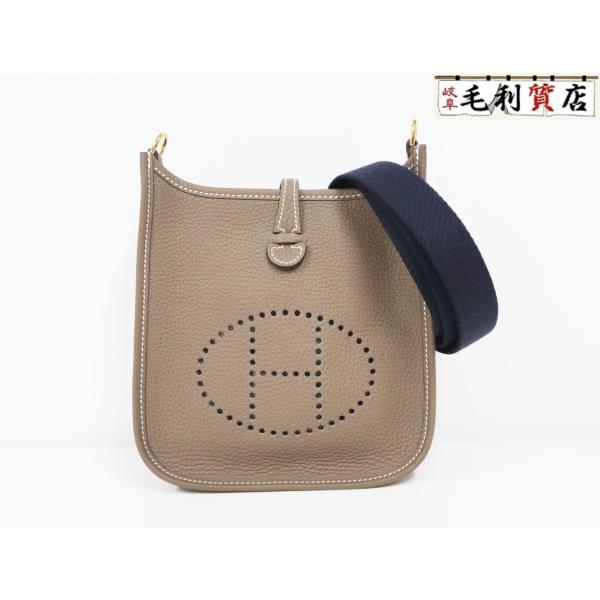 HERMES エブリンTPM  エトープ　D刻印　ゴールド金具 HERMES（エルメス） エヴリン TPM 16 エトゥープ D刻印 2019年製