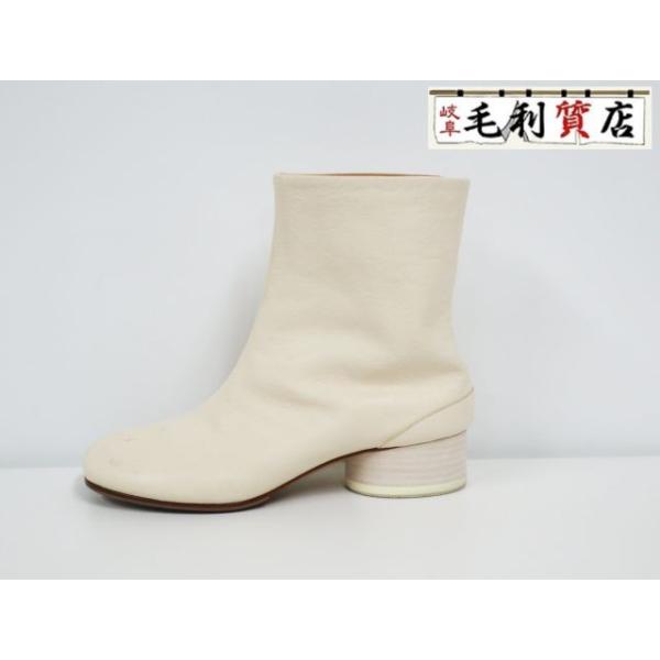 Maison Margiela（メゾンマルジェラ） タビブーツ レザー アイボリー