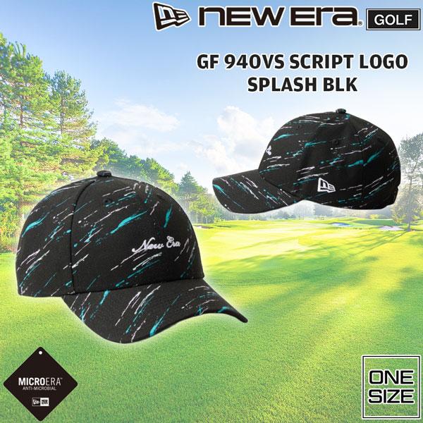 ニューエラ ゴルフ キャップ NEW ERA GF 940VS SCRIPT LOGO SPLASH BLK GOLF 帽子