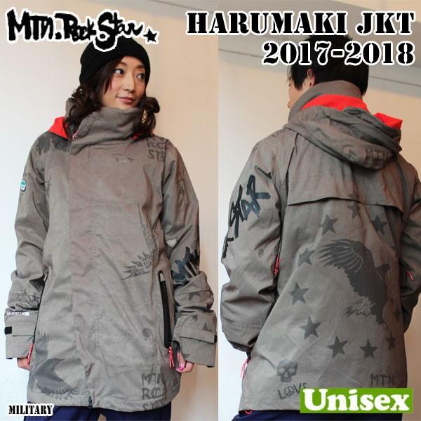 スノーボードウエア ウェア ジャケット 17 18 Mtn マウンテンロックスター Rockstar 正規認証品 新規格 Jkt Harumaki