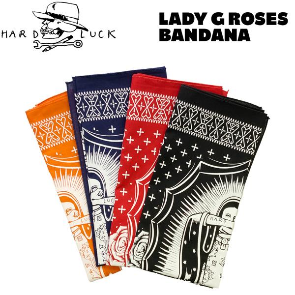 バンダナ ハードラック HARD LUCK LADY G ROSES BANDANA メール便配送