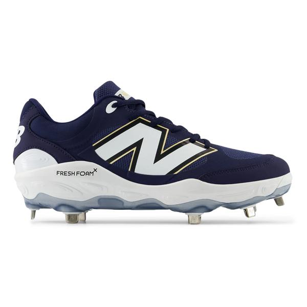 ニューバランス スパイク New Balance 野球 シューズ ウレタンソール 埋め込み金具 一般用 3000v7 Metal TN7 ネイビー ワイズ2E P革加工不可