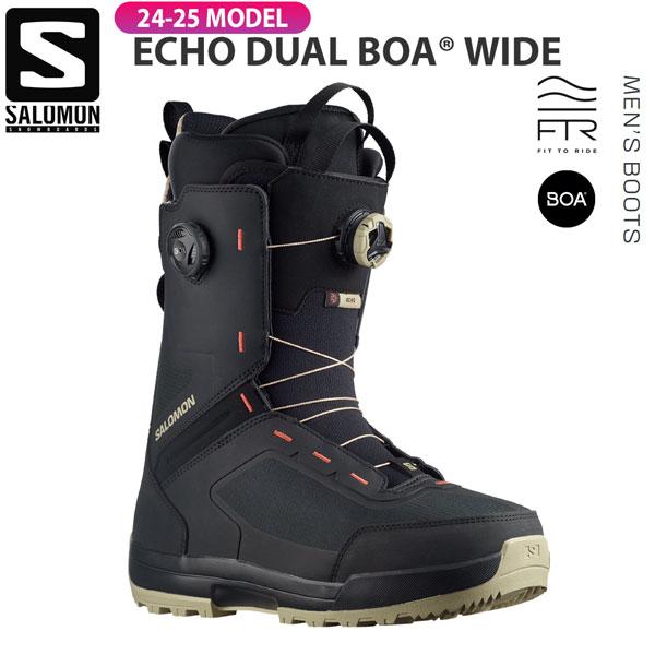 [美品]24-25モデル SALOMON echo dual boa 28cm SALOMON スノーボード 靴 24-25 サロモン ECHO DUAL BOA WIDE
