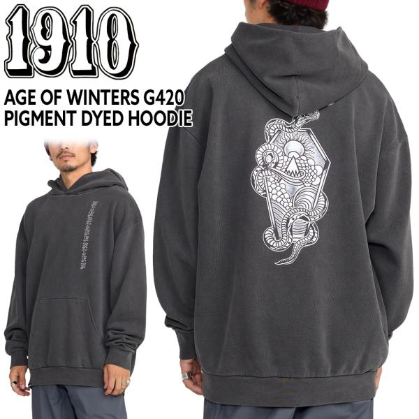 1910 ナインティーンテン AGE OF WINTERS エイジオブウィンターズ G420 PIGMENT DYED HOODIE ピグメントダイドフーディー パーカー 420g
