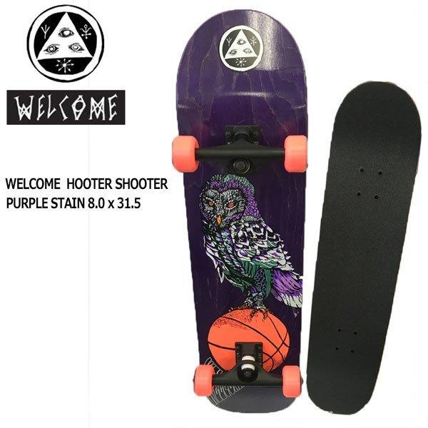 スケボー コンプリート WELCOME HOOTER SHOOTER - PURPLE STAIN 8.0 x
