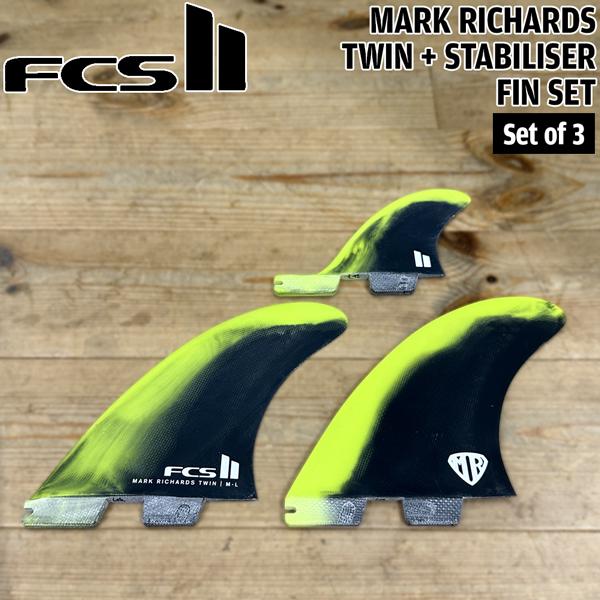 FCS FCS2 フィン II MR TWIN+1 PC M-L CYBER LIME/BLACK RETAIL FINS