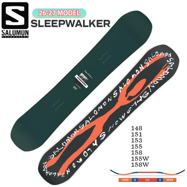 予約 26-27 SALOMON 26-27モデル SALOMON SLEEPWALKER スノーボード サロモン スリープウォーカー フリースタイル 正規品 26-27-BO-SLM