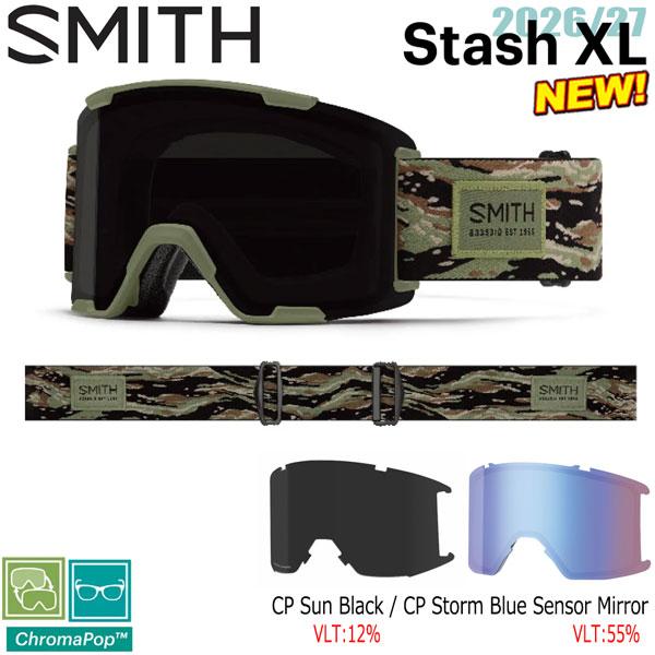 予約 26-27 SMITH スミス STASH XL スタッシュXL EYE OF THE TIGER CP SUN BLACK+CP STORM BLUE SENSOR MIRROR 26-27-GG-SMT