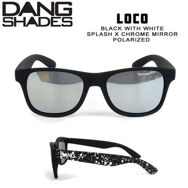 TOX t@bV X|[c DANG SHADE _VFCY LOCO BLACK WITH WHITE SPLASH X CHROME MIRROR POLARIZED R
