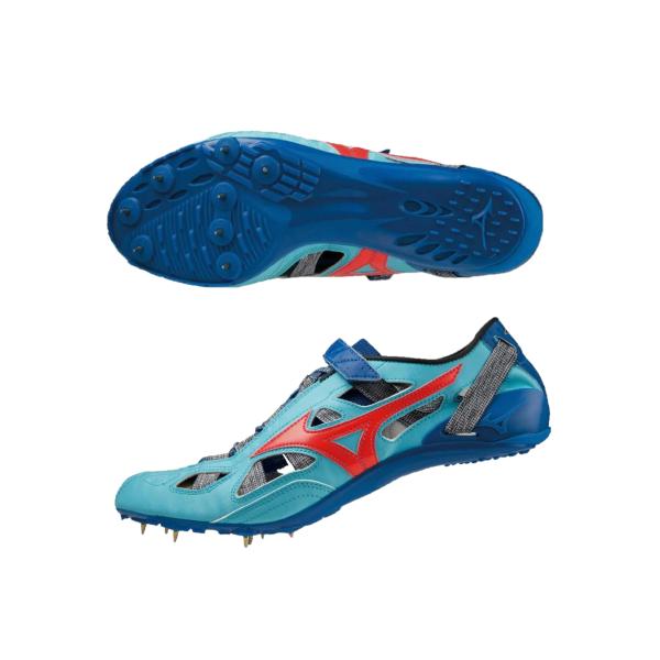 ミズノ MIZUNO クロノインクス9 CHRONO INX 9 陸上スパイク 短距離 ハードル 100m 200m 400m オールウェザー 固定ピン 2E 日本製 U1GA210030 ターコイズ