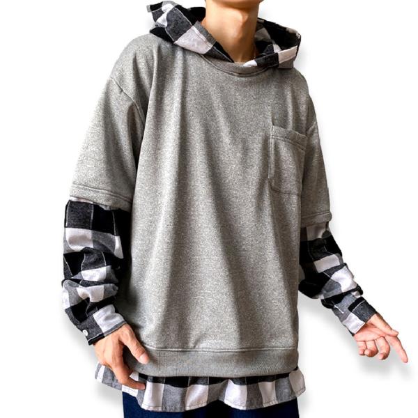 パーカー メンズ レディース 男女兼用 長袖 チェック プルオーバー フード 代 30代 40代 Men Pk0010 Men Pk0011 Mowmow 通販 Yahoo ショッピング