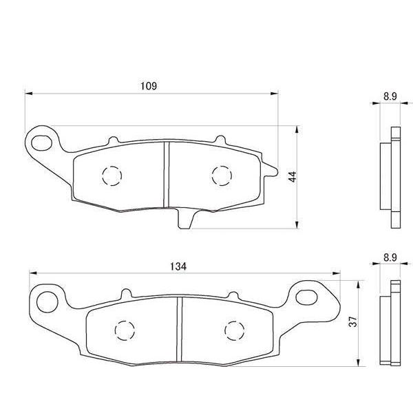 どる子 DAYTONA（バイク用品） デイトナ 赤パッド /79843 : porストア - 通販