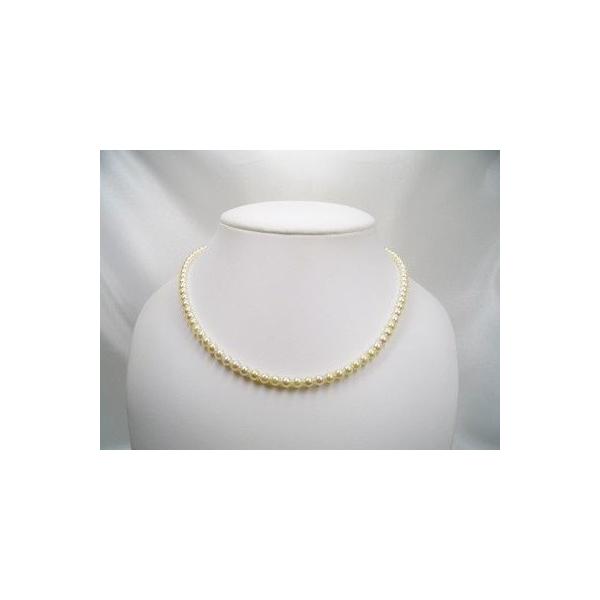 新品・国産・k18】希少 4mmベビーパールネックレス 国産18金アジャスター