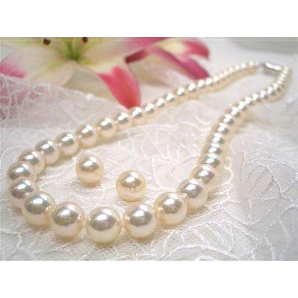 Pearl 花珠真珠に匹敵、クリーム系最強真珠ネックレス、高級アコヤ 