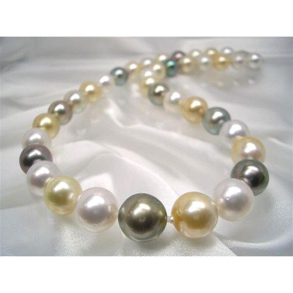 SV南洋マルチカラーネックレス(クロチョウ・シロチョウ