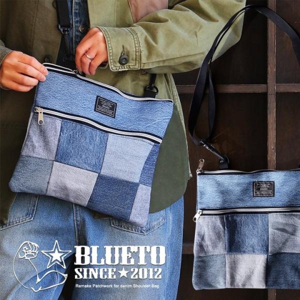 PATY バッグ ショルダー サコッシュ 2WAY 『リメイク パッチワーク