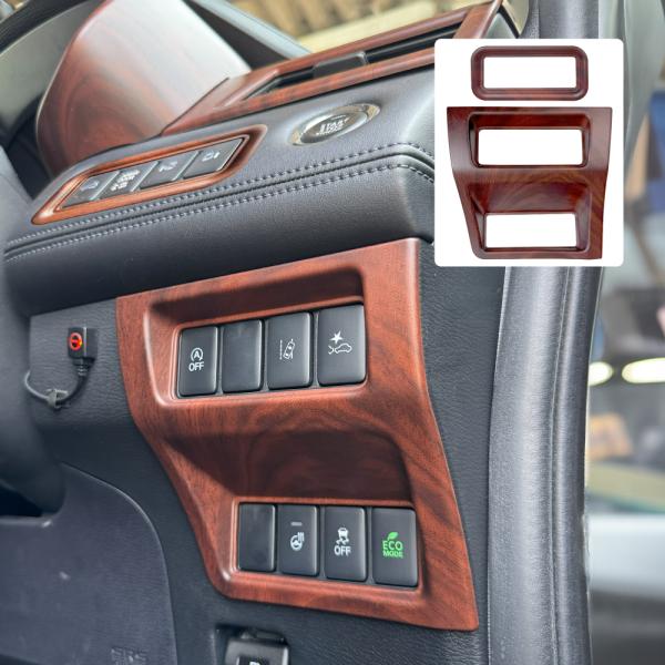 デリカD5 純正アクセントパネル（サバ杢） アクセントパネル（バール杢