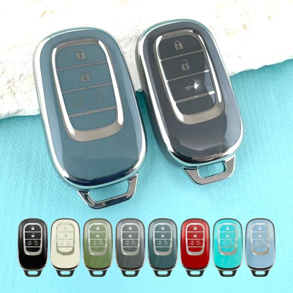 『未使用』NEW HONDA5つボタンスマートキー 2個セット ホンダ スマートキーケース スマートキーカバー TPU素材 車 鍵 メンズ