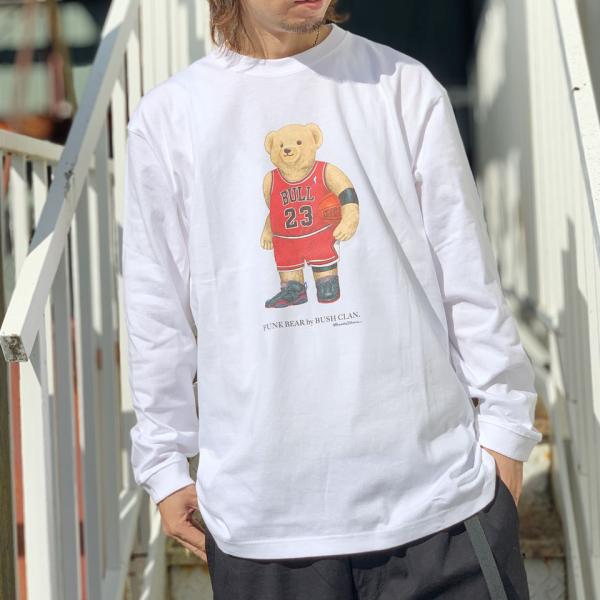 全2色 ブッシュクラン BUSH CLAN ロンT Tシャツ FUNK BEAR MJ BEAR L/S