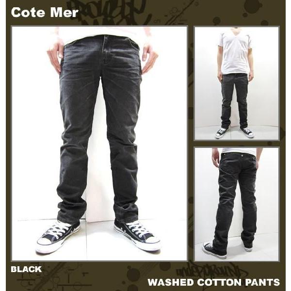 Cote Mer[�R�[�g���[��] WASHED COTTON PANTS (PT-S12-005) �R�b�g���p���c �J���[�p���c / �u���b�N