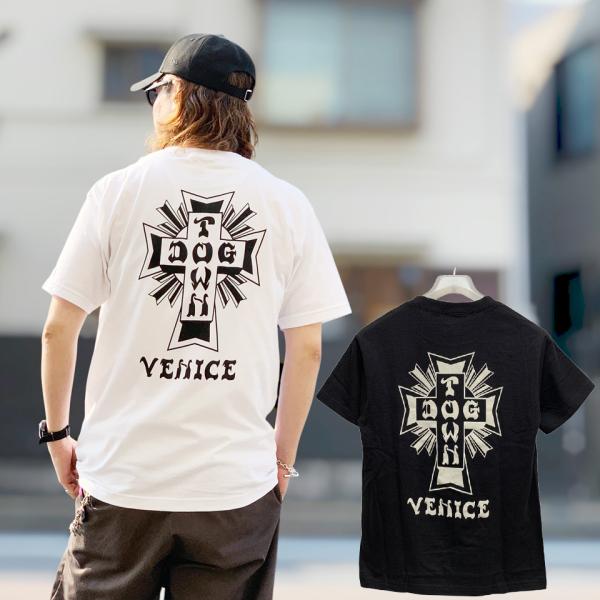 DOGTOWN（ドッグタウン） 全2色 DOG TOWN Tシャツ VENICE CROSS LOGO S