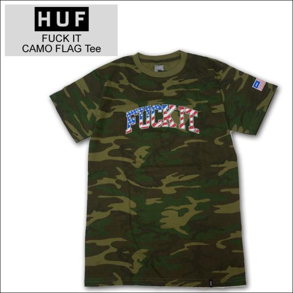 HUF（ハフ） Tシャツ FUCK IT CAMO FLAG Tee 迷彩 カモ柄 星条旗 : Mr