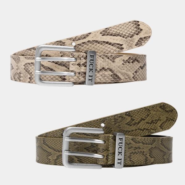 HUF（ハフ） サイフ FUCK IT SNAKESKIN WALLET ヘビ革 財布 ブラウン