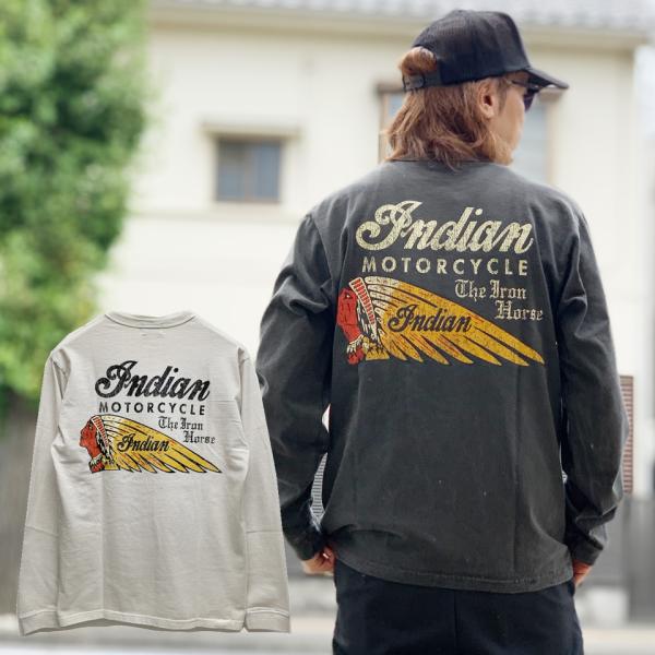 全2色 インディアンモーターサイクル INDIAN MOTORCYCLE ロンT Tシャツ